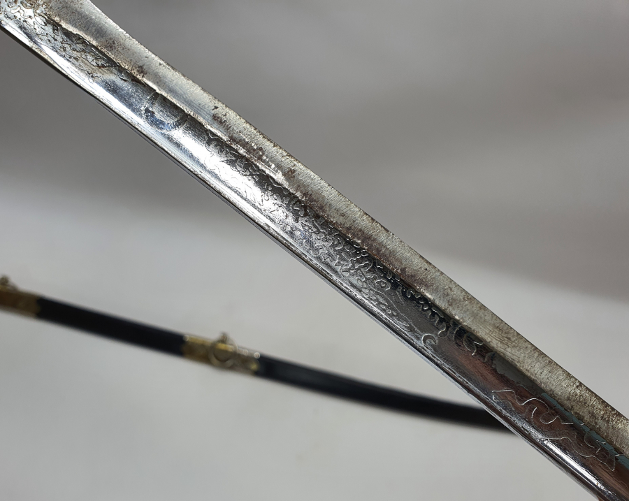 ASLAN BAŞLI ANTİKA DENİZCİ SUBAY KILICI