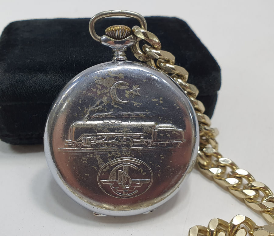 ÇOK NADİR GÜMÜŞ KADRAN SİNGER CEP SAATİ