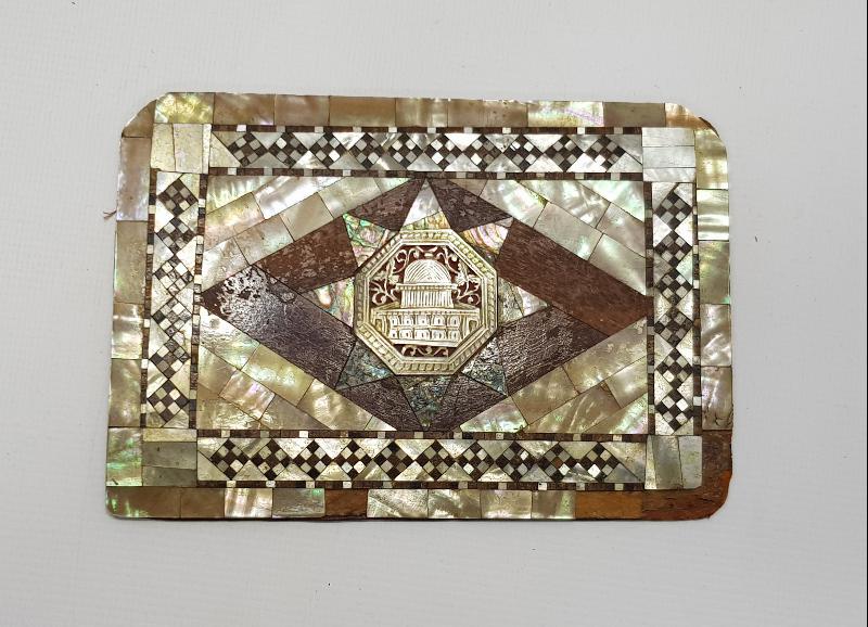 KUDÜS MESCİD-İ AKSA TEMALI SEDEF İŞLEMELİ KUTU KAPAĞI