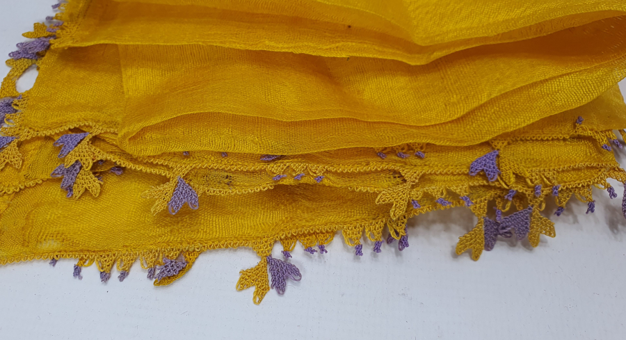 OSMANLI DÖNEMİ 2 ADET İĞNE OYALI İPEK KEFİYE