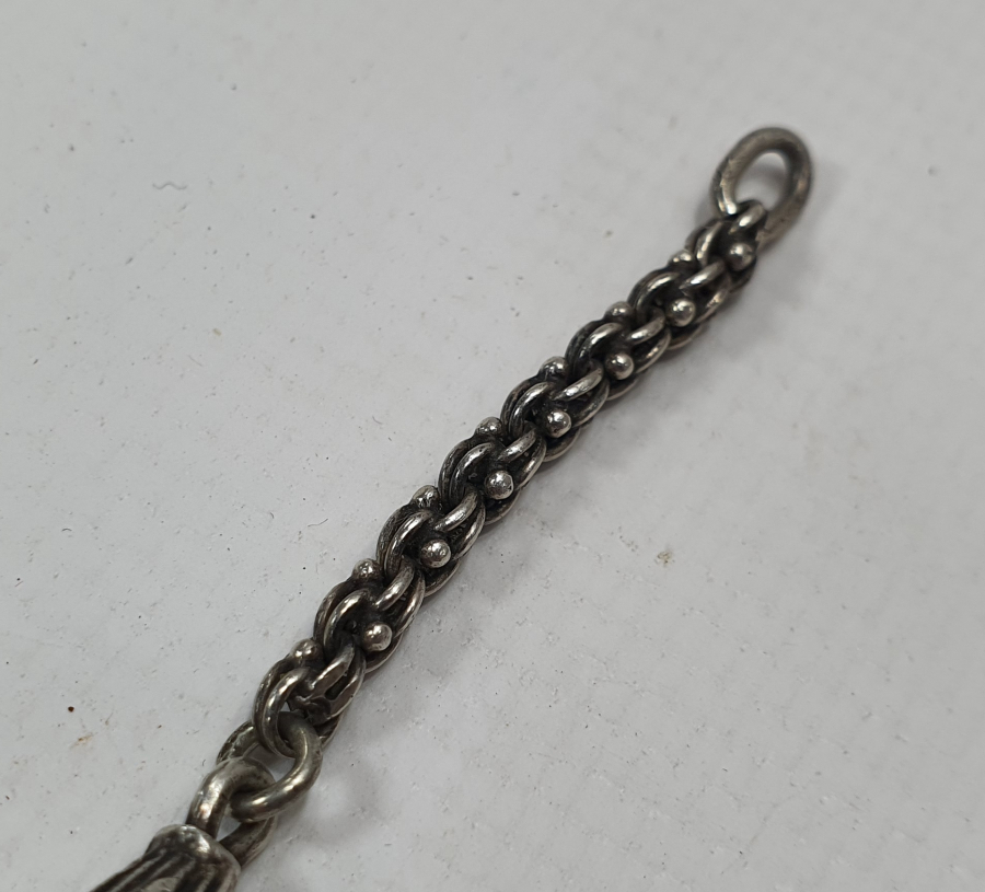 OSMANLI DÖNEMİ ARNAVUT ZİNCİRLİ GÜMÜŞ TESBİH PÜSKÜLÜ