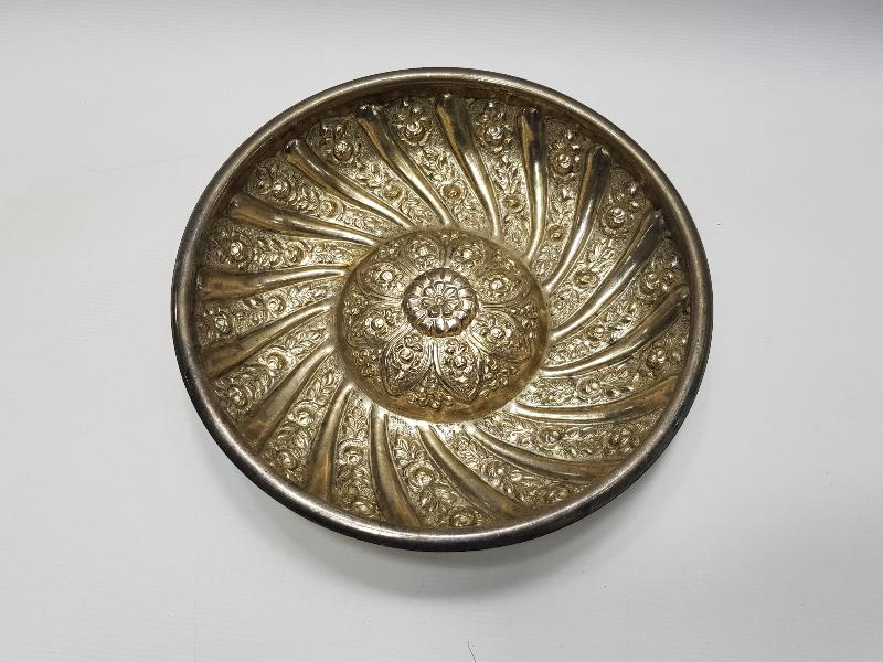 OSMANLI DÖNEMİ ÇARKIFELEK MOTİFLİ GÜMÜŞ KAPLAMA HAMAM TASI 