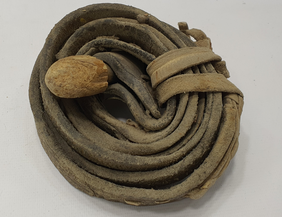 OSMANLI DÖNEMİ DERİDEN MAMUL NADİR HAMAL İPİ