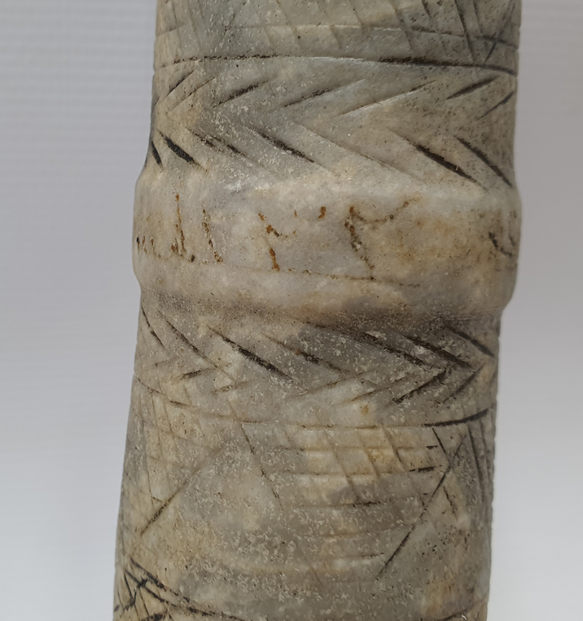 OSMANLI DÖNEMİ İŞLEMELİ VE ÜZERİ OSMANLICA YAZILI DİBEK ELİ