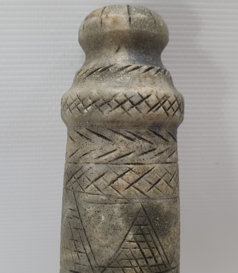 OSMANLI DÖNEMİ İŞLEMELİ VE ÜZERİ OSMANLICA YAZILI DİBEK ELİ