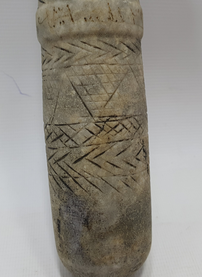 OSMANLI DÖNEMİ İŞLEMELİ VE ÜZERİ OSMANLICA YAZILI DİBEK ELİ