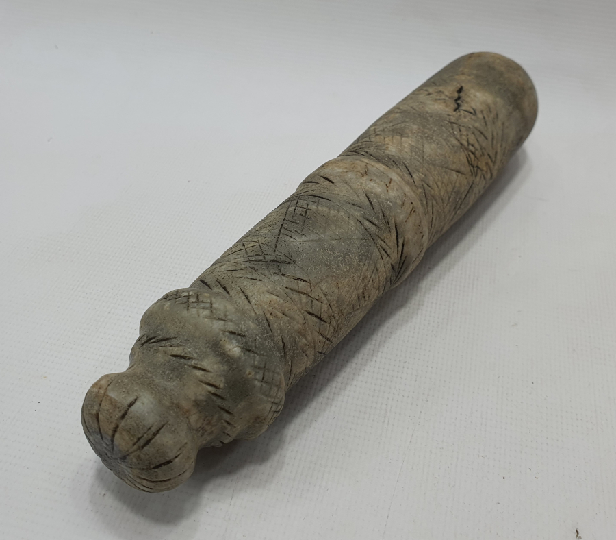 OSMANLI DÖNEMİ İŞLEMELİ VE ÜZERİ OSMANLICA YAZILI DİBEK ELİ