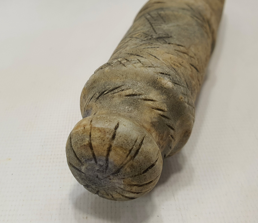 OSMANLI DÖNEMİ İŞLEMELİ VE ÜZERİ OSMANLICA YAZILI DİBEK ELİ