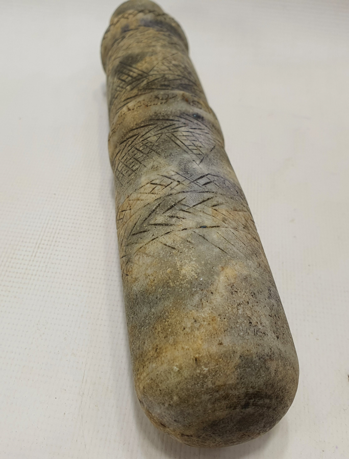 OSMANLI DÖNEMİ İŞLEMELİ VE ÜZERİ OSMANLICA YAZILI DİBEK ELİ