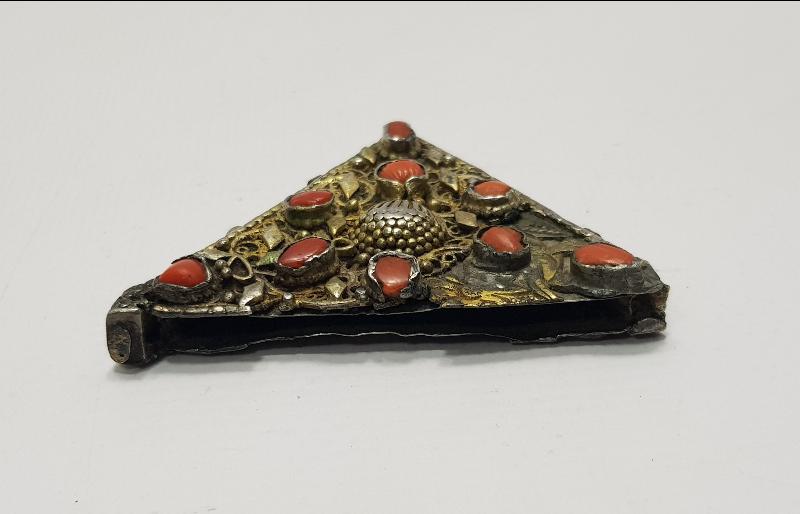 OSMANLI DÖNEMİ MERCAN TAŞLARLA SÜSLÜ GÜMÜŞ HAMAYIL 