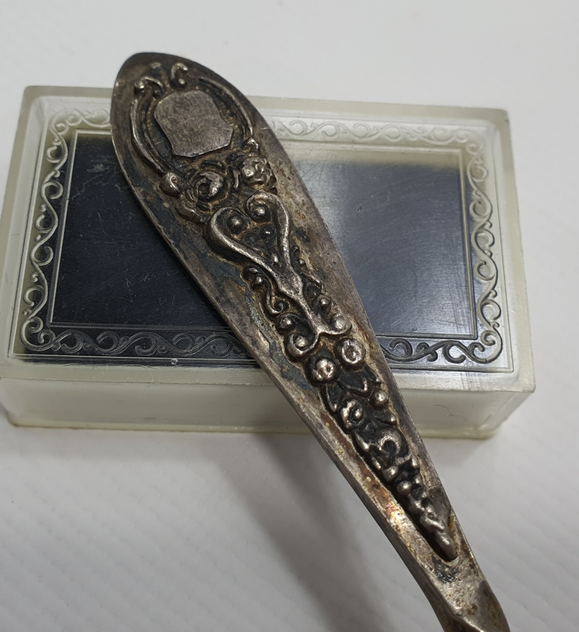 OSMANLI DÖNEMİ NADİR İZMİR İŞİ GÜMÜŞ RUM USTA YAPIMI KAŞIK