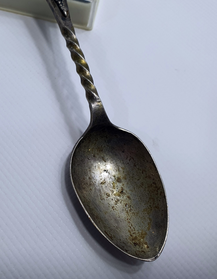 OSMANLI DÖNEMİ NADİR İZMİR İŞİ GÜMÜŞ RUM USTA YAPIMI KAŞIK