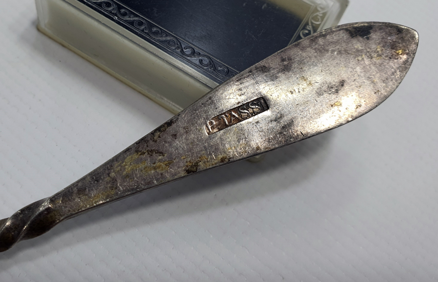 OSMANLI DÖNEMİ NADİR İZMİR İŞİ GÜMÜŞ RUM USTA YAPIMI KAŞIK