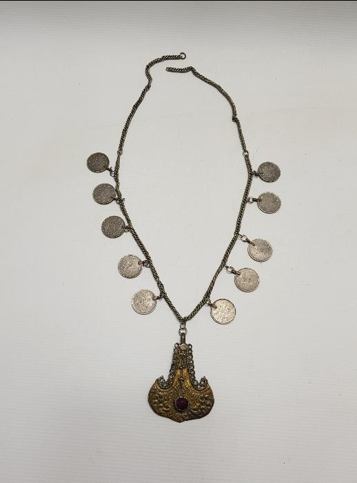 OSMANLI GÜMÜŞ PARALARLA SÜSLÜ GERDANLIK 