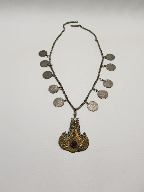 OSMANLI GÜMÜŞ PARALARLA SÜSLÜ GERDANLIK 