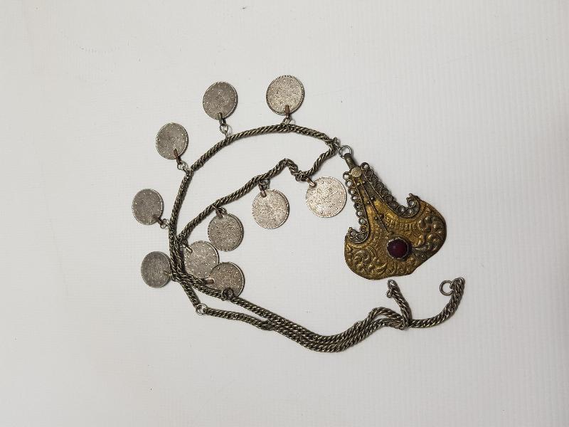 OSMANLI GÜMÜŞ PARALARLA SÜSLÜ GERDANLIK 