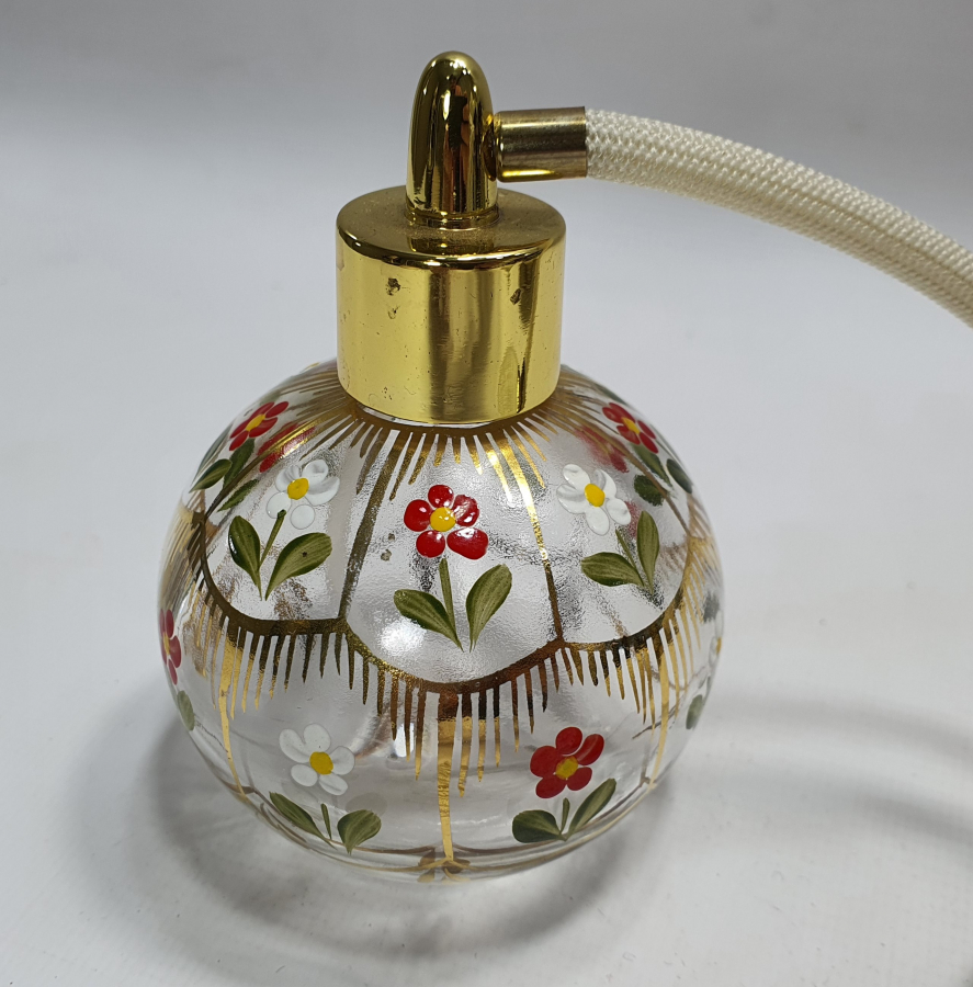 ÜZERİ EL BOYAMA ANTİKA PARFÜM ŞİŞESİ