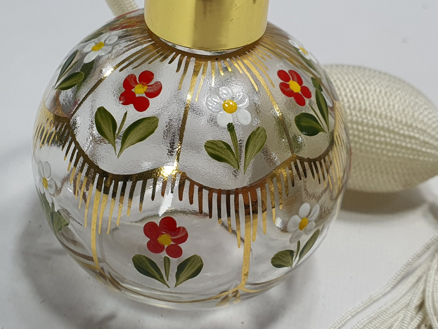 ÜZERİ EL BOYAMA ANTİKA PARFÜM ŞİŞESİ