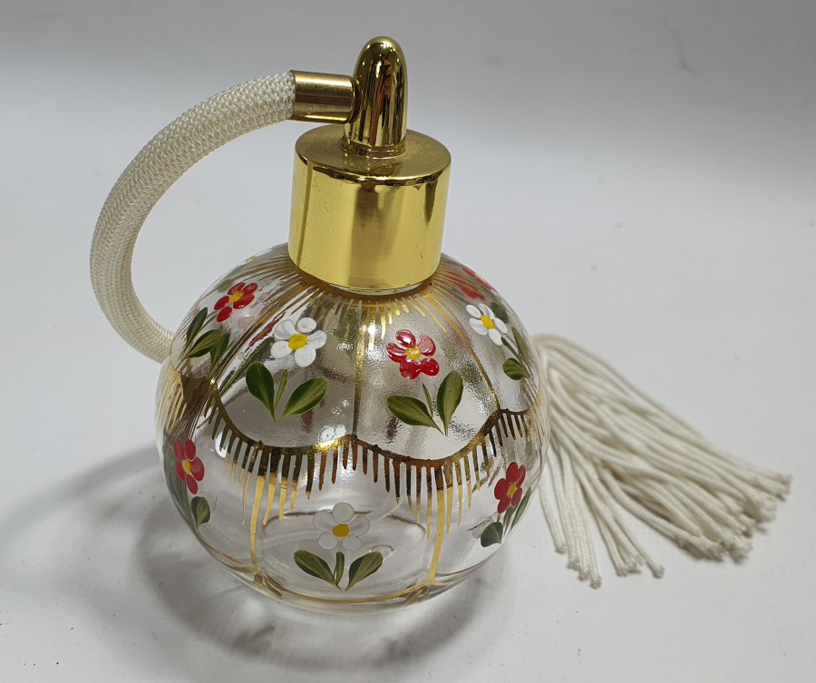 ÜZERİ EL BOYAMA ANTİKA PARFÜM ŞİŞESİ