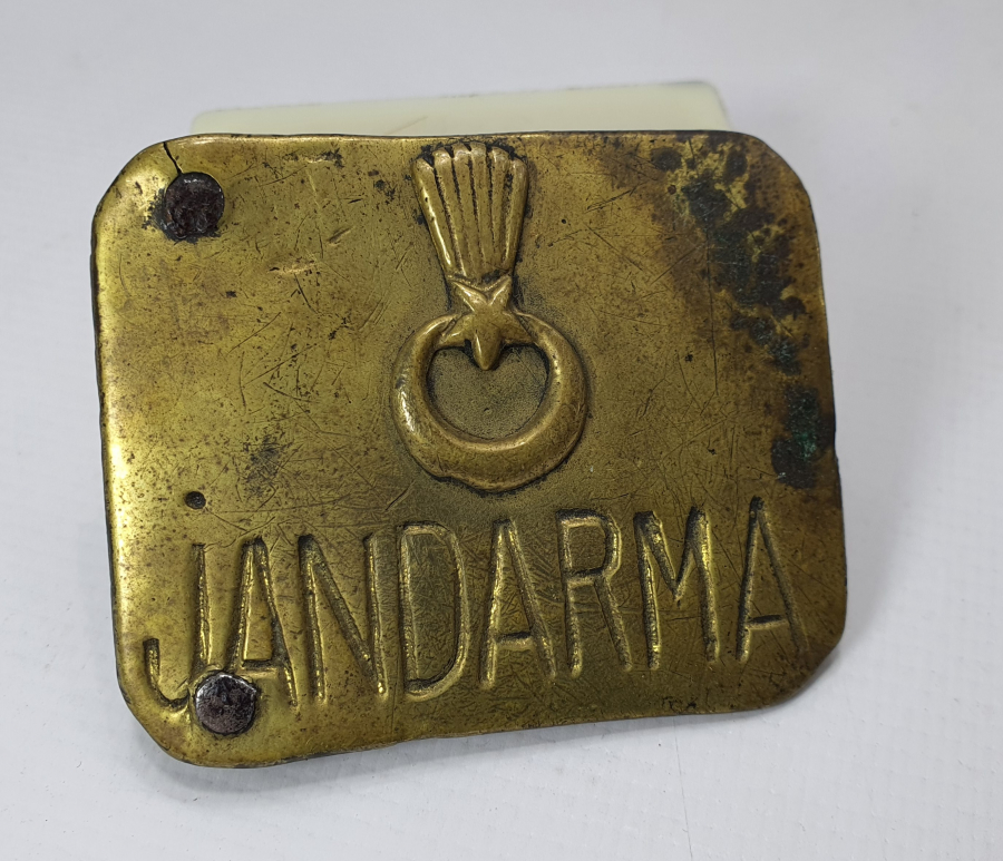 CUMHURİYET BAŞLARI NADİR JANDARMA KEMER TOKASI