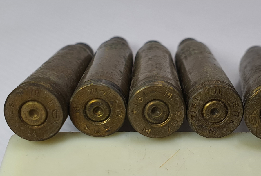 KURTULUŞ SAVAŞI DÖNEMİ ŞARJÖRÜYLE BERABER YUNAN MAVZER MERMİLERİ KOVANLARI