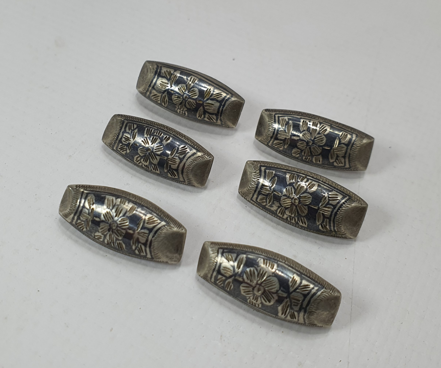 OSMANLI DÖNEMİ SAVAT İŞÇİLİKLİ TAM TAKIM GÜMÜŞ ÇERKES KAFTAN DÜĞMELERİ