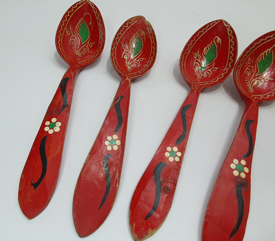 OSMANLI DÖNEMİÜZERİ İŞLEMELİ TAHTA KAŞIK TAKIMI