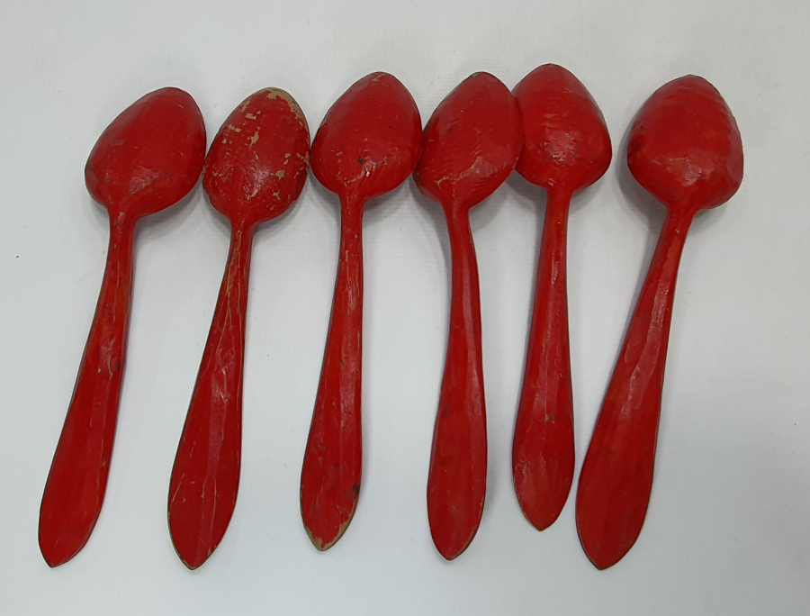 OSMANLI DÖNEMİÜZERİ İŞLEMELİ TAHTA KAŞIK TAKIMI