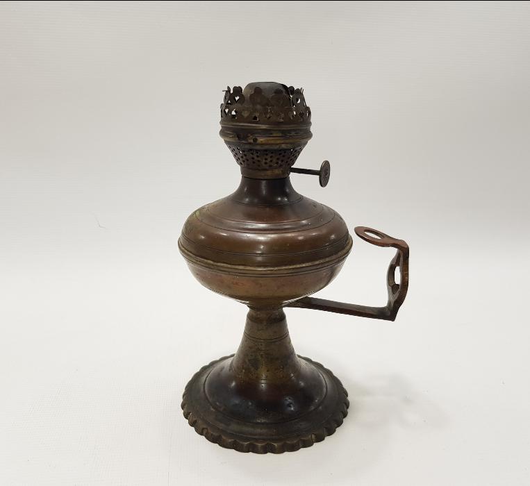 OSMANLI DÖNEMİ SÜLEYMANİYE İŞİ BRONZ EL LAMBASI 