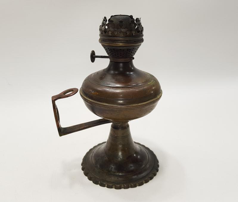 OSMANLI DÖNEMİ SÜLEYMANİYE İŞİ BRONZ EL LAMBASI 