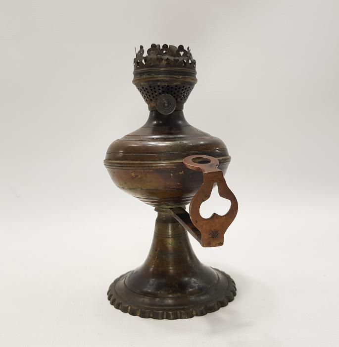 OSMANLI DÖNEMİ SÜLEYMANİYE İŞİ BRONZ EL LAMBASI 