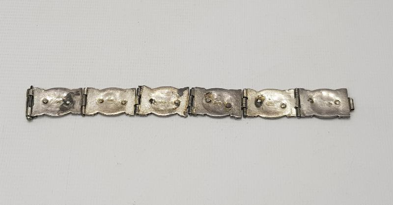 OSMANLICA VAN DAMGALI ERMENİ İŞİ SAVATLI GÜMÜŞ BİLEKLİK