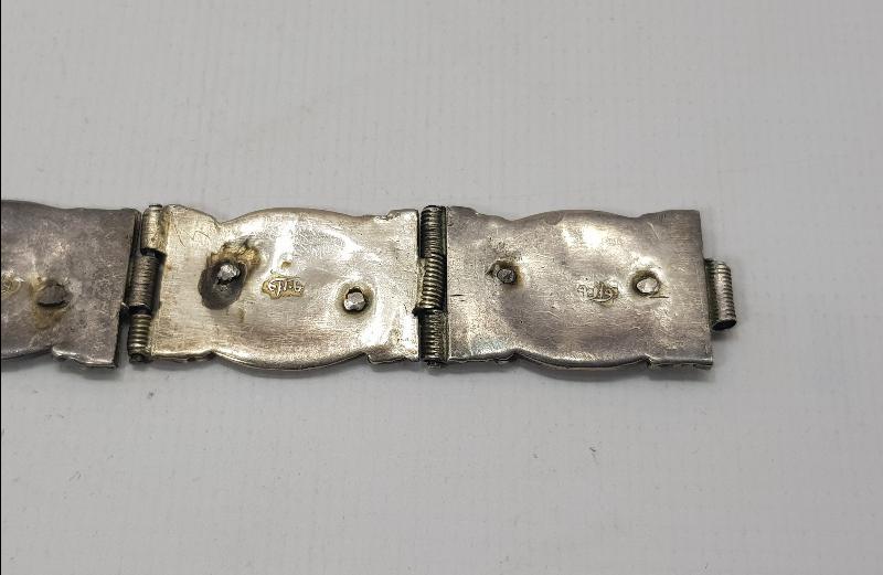 OSMANLICA VAN DAMGALI ERMENİ İŞİ SAVATLI GÜMÜŞ BİLEKLİK