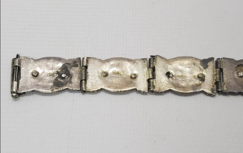 OSMANLICA VAN DAMGALI ERMENİ İŞİ SAVATLI GÜMÜŞ BİLEKLİK