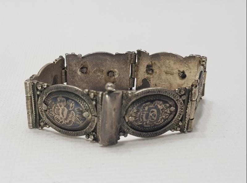 OSMANLICA VAN DAMGALI ERMENİ İŞİ SAVATLI GÜMÜŞ BİLEKLİK