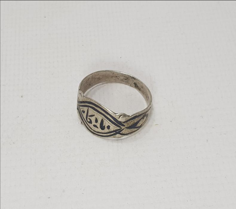 OSMANLICA YADİGAR YAZILI SAVATLI GÜMÜŞ YÜZÜK 