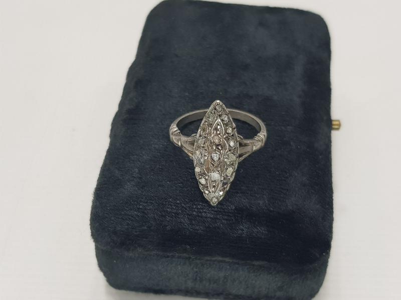 OSMANLI DÖNEMİ ELMAS TAŞLI MEKİK YÜZÜK 