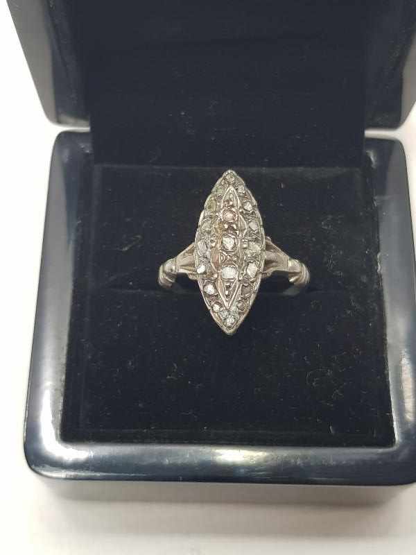 OSMANLI DÖNEMİ ELMAS TAŞLI MEKİK YÜZÜK 