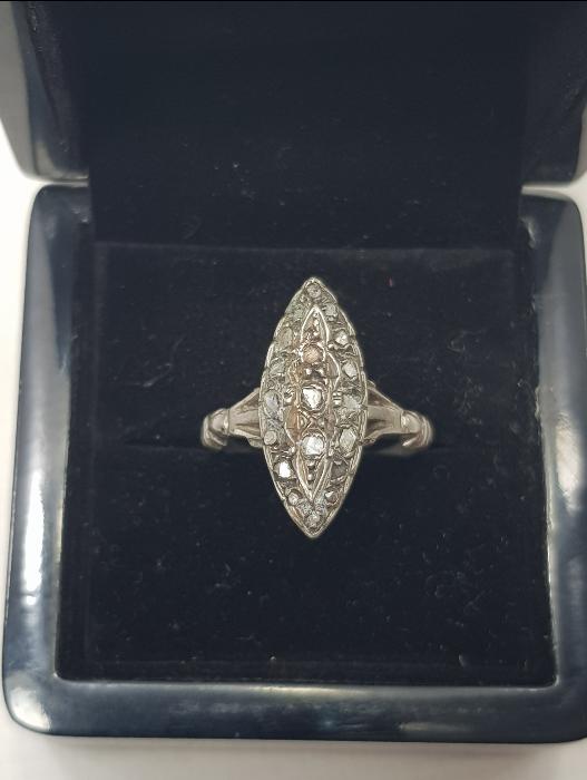 OSMANLI DÖNEMİ ELMAS TAŞLI MEKİK YÜZÜK 