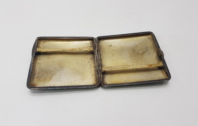 OSMANLI DÖNEMİ MİNELİ GÜMÜŞ TÜTÜN TABAKASI 