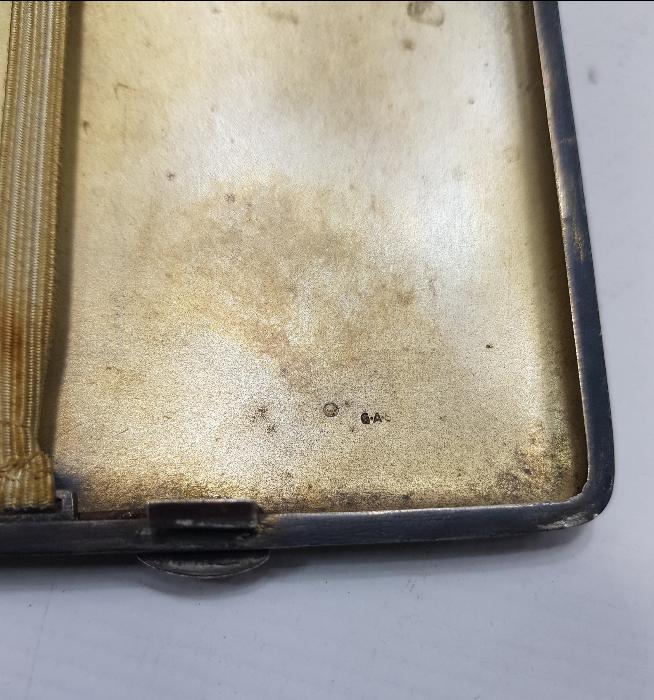 OSMANLI DÖNEMİ MİNELİ GÜMÜŞ TÜTÜN TABAKASI 