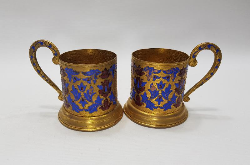 OSMANLI DÖNEMİ RUS YAPIMI BİR ÇİFT MİNELİ ISTAKA