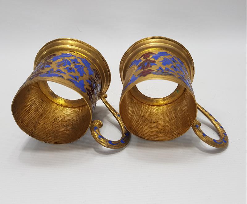 OSMANLI DÖNEMİ RUS YAPIMI BİR ÇİFT MİNELİ ISTAKA