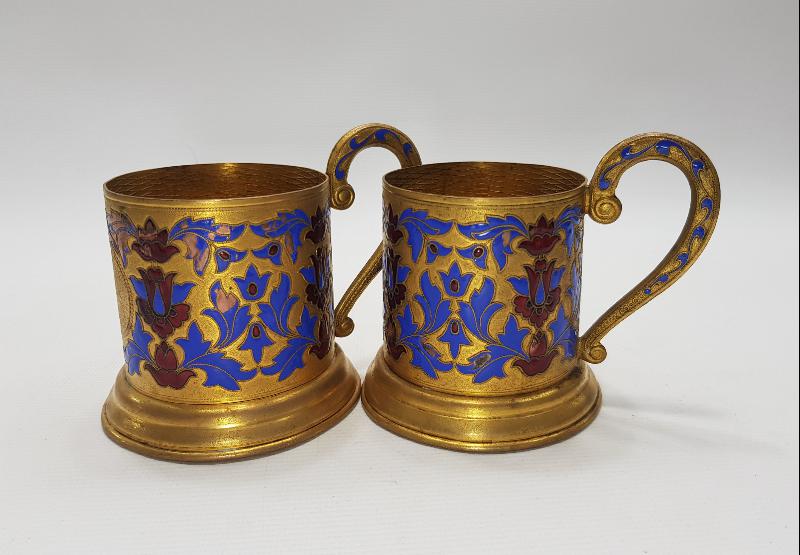 OSMANLI DÖNEMİ RUS YAPIMI BİR ÇİFT MİNELİ ISTAKA