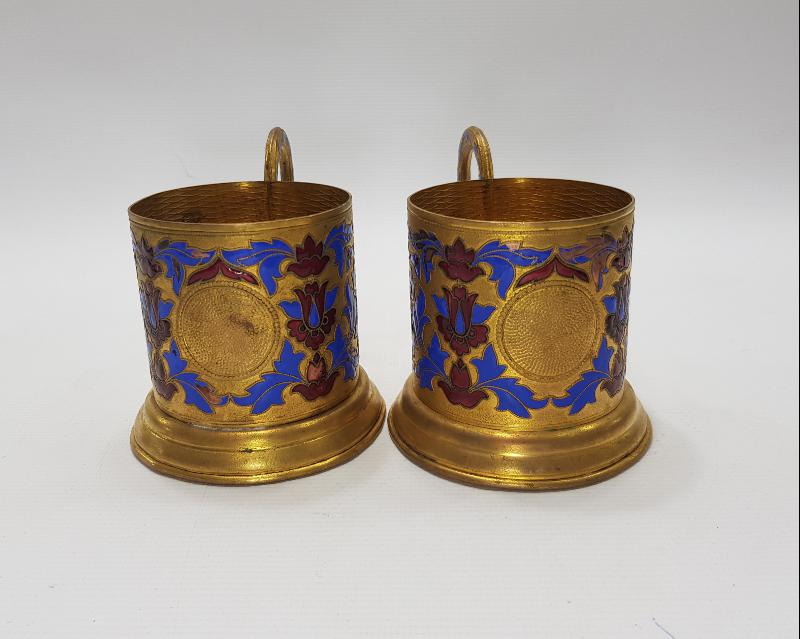 OSMANLI DÖNEMİ RUS YAPIMI BİR ÇİFT MİNELİ ISTAKA