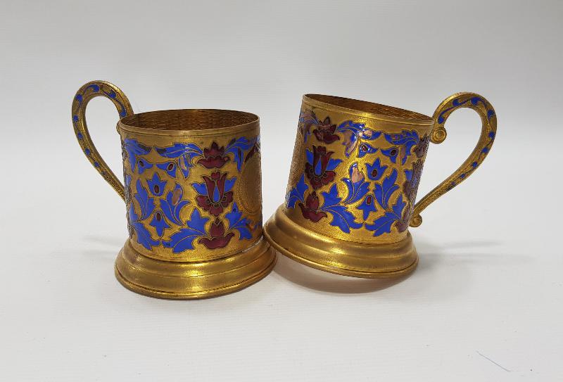 OSMANLI DÖNEMİ RUS YAPIMI BİR ÇİFT MİNELİ ISTAKA