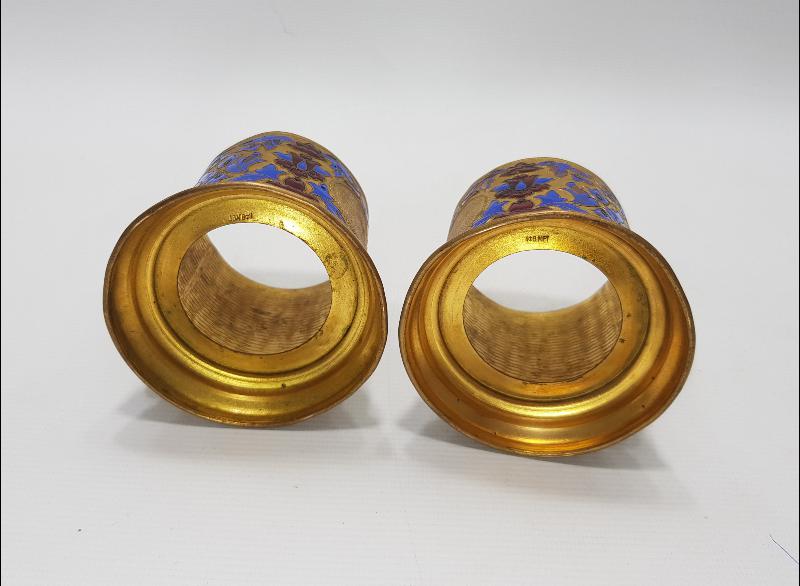 OSMANLI DÖNEMİ RUS YAPIMI BİR ÇİFT MİNELİ ISTAKA