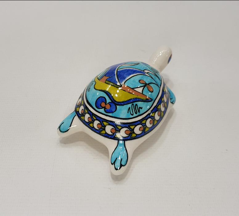 SITKI OLÇAR İMZALI KÜTAHYA SERAMİK KAPLUMBAĞA BİBLOSU