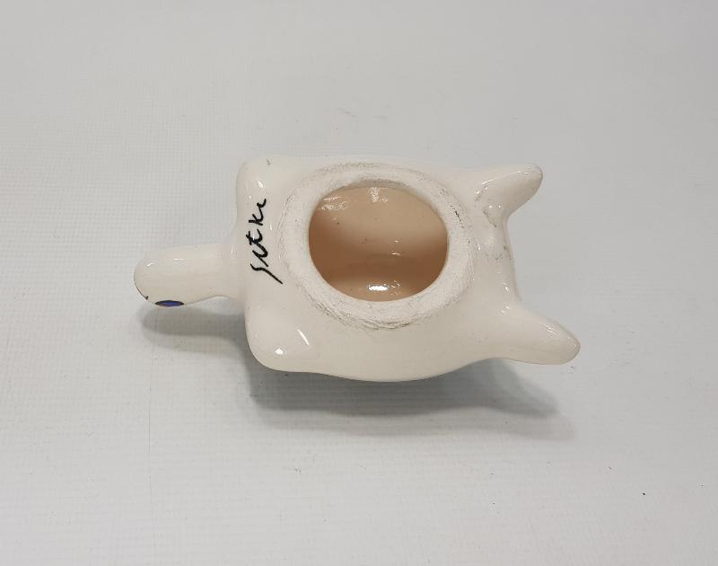 SITKI OLÇAR İMZALI KÜTAHYA SERAMİK KAPLUMBAĞA BİBLOSU