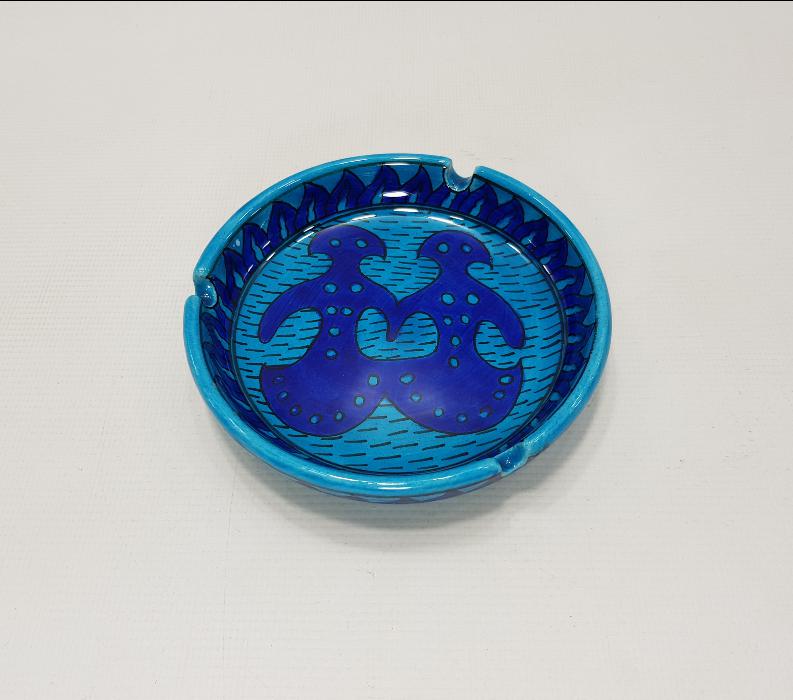 SITKI OLÇAR İMZALI KÜTAHYA SERAMİK KÜL TABLASI